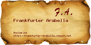 Frankfurter Arabella névjegykártya